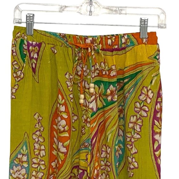 Haute Hippie Wide Leg Ankle Pants Womens Size S Elastic Waist Boho Peasant - Picture 2 of 6